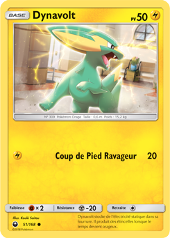 Carte Pokémon Commune Dynavolt 51/168 de la série Tempête Céleste