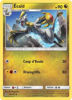 Carte Pokémon Peu commune Écaïd 99/145 de la série Gardiens Ascendants