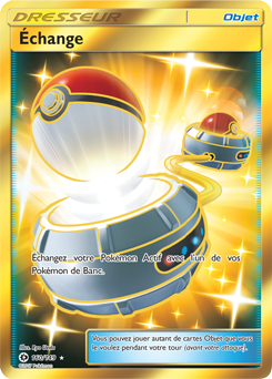 Carte Pokémon Objet Gold SL Échange 160/149 de la série Soleil & Lune
