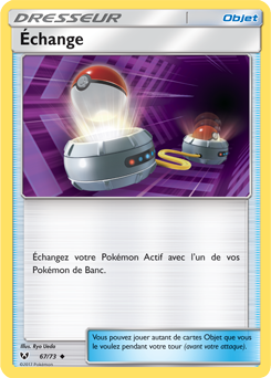 Carte Pokémon Peu commune Échange 67/73 de la série Légendes Brillantes