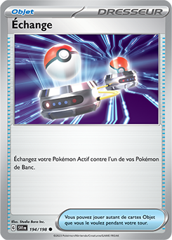 Carte Pokémon Échange 194/198 de la série Écarlate et Violet en vente au meilleur prix