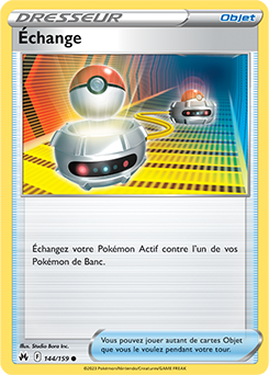 Carte Pokémon Communes Échange 144/159 de la série Zénith Suprême
