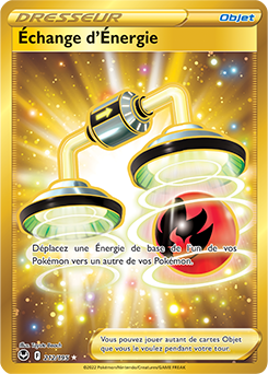 Carte Pokémon Objet Gold EB Échange d'Énergie 212/195 de la série Tempête Argentée