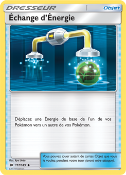 Carte Pokémon Échange d'Énergie 117/149 de la série Soleil & Lune en vente au meilleur prix