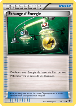Carte Pokémon Peu commune Échange d’Énergie 89/111 de la série Poings Furieux