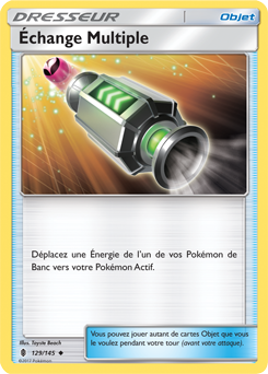 Carte Pokémon Peu commune Échange Multiple 129/145 de la série Gardiens Ascendants