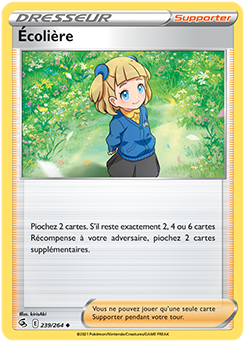 Carte Pokémon Peu commune Écolière 239/264 de la série Poing de Fusion