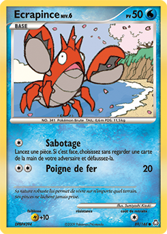 Carte Pokémon Ecrapince 89/146 de la série Eveil des Légendes en vente au meilleur prix