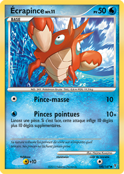 Carte Pokémon Écrapince 100/147 de la série Vainqueurs Suprêmes en vente au meilleur prix