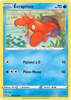 Carte Pokémon Écrapince 032/172 de la série Stars Étincelantes en vente au meilleur prix