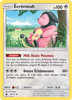 Carte Pokémon Écrémeuh 78/111 de la série Invasion Carmin en vente au meilleur prix