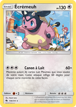 Carte Pokémon Écrémeuh 158/214 de la série Tonnerre Perdu en vente au meilleur prix