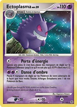 Carte Pokémon Rare Ectoplasma 27/130 de la série Diamant & Perle