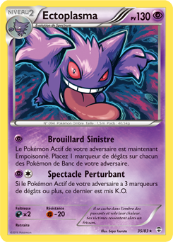 Carte Pokémon Holographique Rare Ectoplasma 35/83 de la série Générations