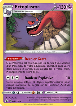 Carte Pokémon Ectoplasma 57/198 de la série Règne de Glace en vente au meilleur prix