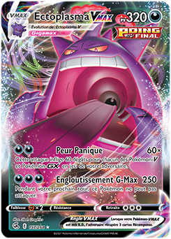 Carte Pokémon Ectoplasma VMAX 157/264 de la série Poing de Fusion en vente au meilleur prix