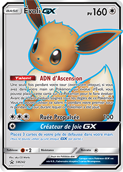 Carte Pokémon Eevee GX SM242 de la série Promos Soleil et Lune en