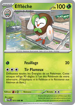 Carte Pokémon Efflèche 11/88 de la série Équilibre Parfait en vente au meilleur prix