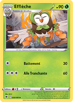 Carte Pokémon Efflèche 020/189 de la série Astres Radieux en vente au meilleur prix