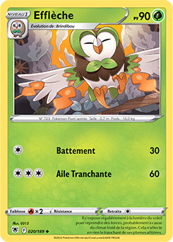 Carte Pokémon Peu commune Efflèche 020/189 de la série Astres Radieux