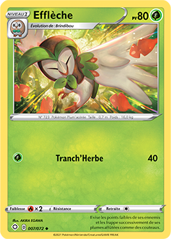 Carte Pokémon Efflèche 007/072 de la série Destinées Radieuses en vente au meilleur prix