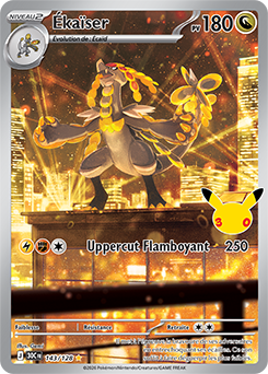 Carte Pokémon Illustration rare Ékaïser 143/128 de la série 30e Anniversaire