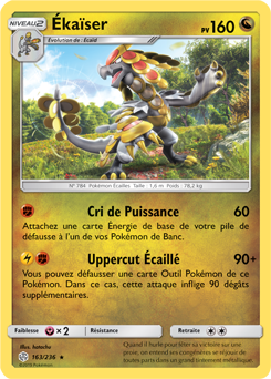 Carte Pokémon Ékaïser 163/236 de la série Éclipse Cosmique en vente au meilleur prix