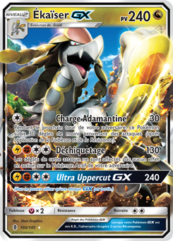 Carte Pokémon Ékaïser GX 100/145 de la série Gardiens Ascendants en vente au meilleur prix