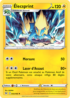 Carte Pokémon elecsprint 055/196 de la série Origine Perdue en vente au meilleur prix