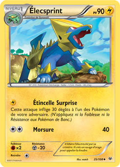 Carte Pokémon Élecsprint 25/108 de la série Ciel Rugissant en vente au meilleur prix