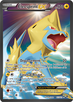 Carte Pokémon Élecsprint EX 113/119 de la série Vigueur Spectrale en vente au meilleur prix