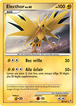 Carte Pokémon Electhor 48/147 de la série Vainqueurs Suprêmes en vente au meilleur prix