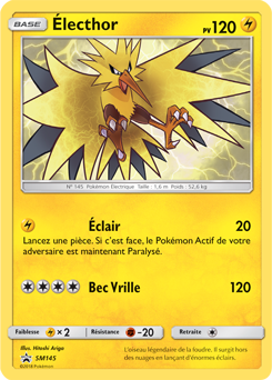 Carte Pokémon Électhor SM145 de la série Promos Soleil et Lune en vente au meilleur prix