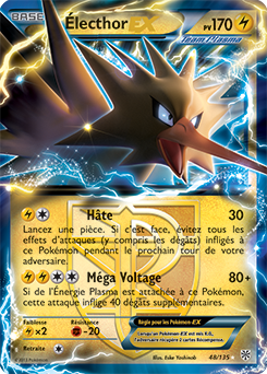 Carte Pokémon Électhor EX 48/135 de la série Tempête Plasma en vente au meilleur prix