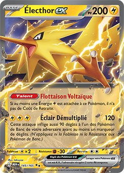 Carte Pokémon Électhor ex 145/165 de la série 151 en vente au meilleur prix