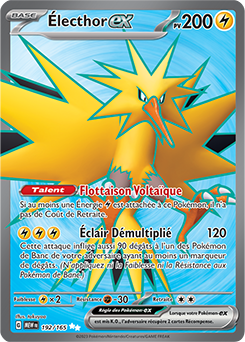 Carte Pokémon Électhor ex 192/165 de la série 151 en vente au meilleur prix