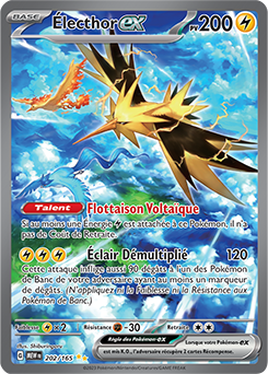 Carte Pokémon Électhor ex 202/165 de la série 151 en vente au meilleur prix
