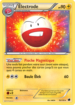 Carte Pokémon Électrode 33/116 de la série Glaciation Plasma en vente au meilleur prix