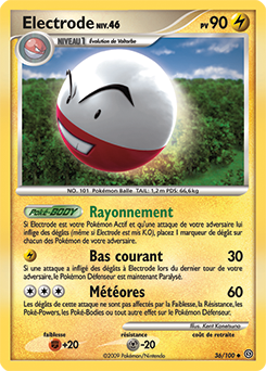 Carte Pokémon Peu commune Electrode 36/100 de la série Tempête