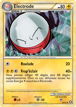 Carte Pokémon Peu commune Electrode 34/102 de la série Triomphe