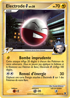 Carte Pokémon Electrode 39/111 de la série Rivaux Émergents en vente au meilleur prix