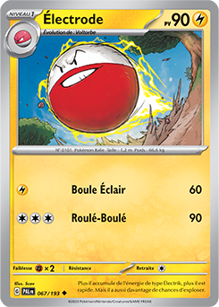 Carte Pokémon Électrode 067/193 de la série Évolutions à Paldea en vente au meilleur prix