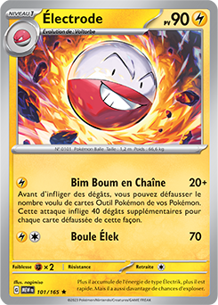 Carte Pokémon Électrode 101/165 de la série 151 en vente au meilleur prix