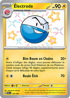 Carte Pokémon Électrode 134/91 de la série Destinées de Paldea en vente au meilleur prix