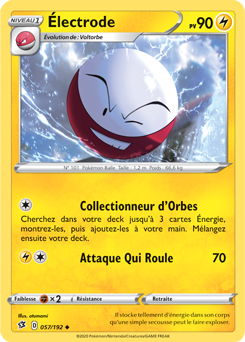 Carte Pokémon Électrode 57/192 de la série Clash des Rebelles en vente au meilleur prix