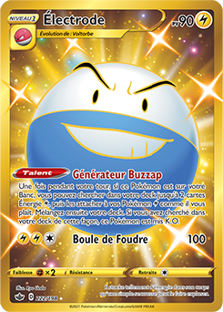 Carte Pokémon Electrode 222/198 de la série Règne de Glace en vente au meilleur prix