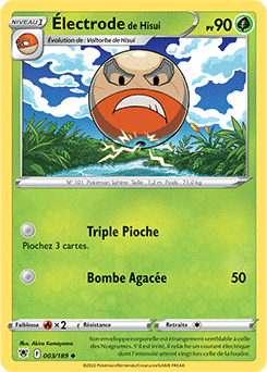 Carte Pokémon Électrode de Hisui 003/189 de la série Astres Radieux en vente au meilleur prix