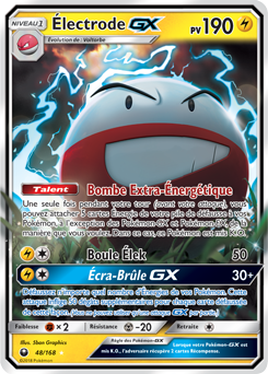 Carte Pokémon Électrode GX 48/168 de la série Tempête Céleste en vente au meilleur prix
