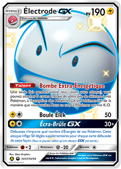 Carte Pokémon Électrode GX SV57/SV94 de la série Destinées Occultes en vente au meilleur prix