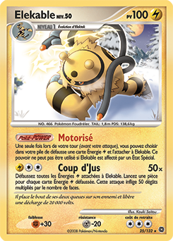 Carte Pokémon Rare Elekable 25/132 de la série Merveilles Secrètes